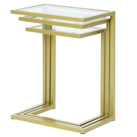 Carolina Cottage Carolina Cottage WSS-2016G-GLD Addison Nesting Table Set - Gold - 23.5 x 18 x 12 in. WSS-2016G-GLD